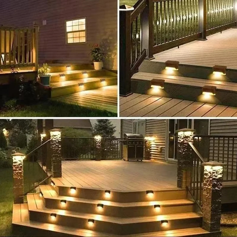 Solar LED Deck Lights – Waterproof Outdoor Garden & Patio Step Lighting